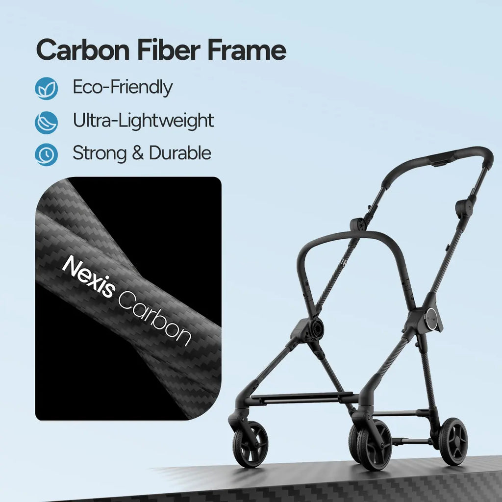 11.5 lbs Lightweight Travel Stroller | One-Second Auto Fold | Airplane Carry-On Compatible | Full Recline | JPMA Certified
